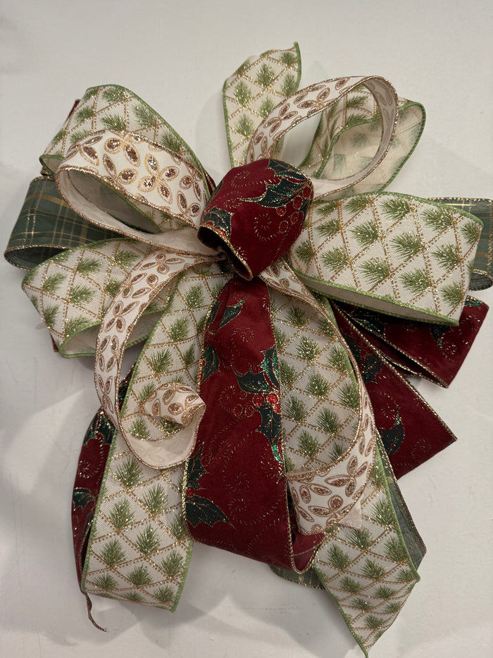 #1156 Holiday Bow, Lantern Bow, Wreath Bow