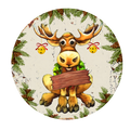 #21 Moose Sign, Winter Sign, Wreath Center, Wreath Attachment