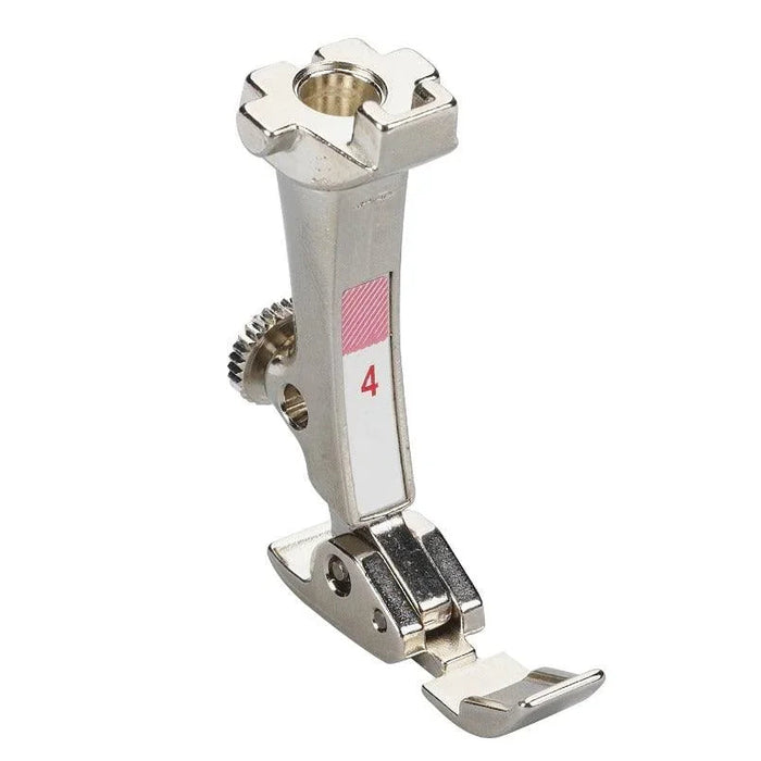 Sewing machine presser foot with number 4 on a white background