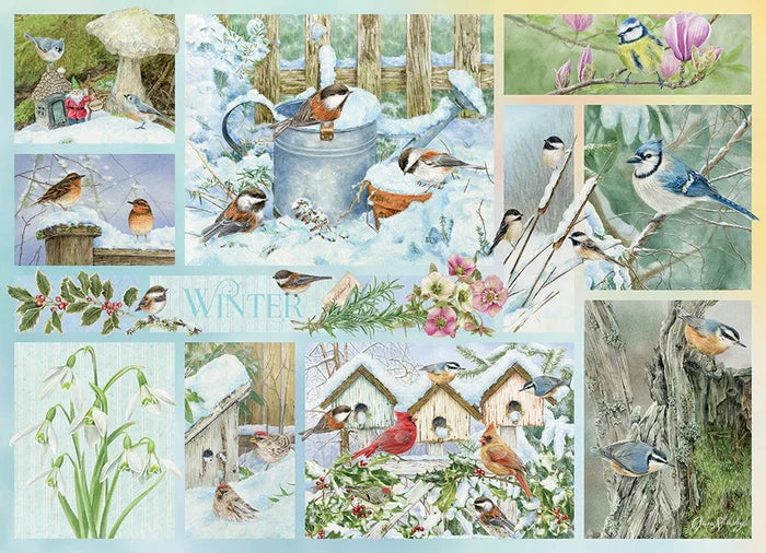 500 Piece Jigsaw Puzzle - Garden Birds in Winter | Cobble Hill
