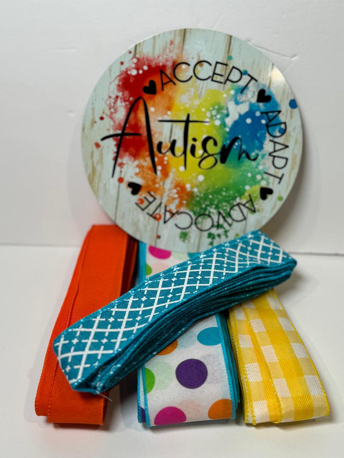 #649 Autism Sign and  Ribbon Bundle