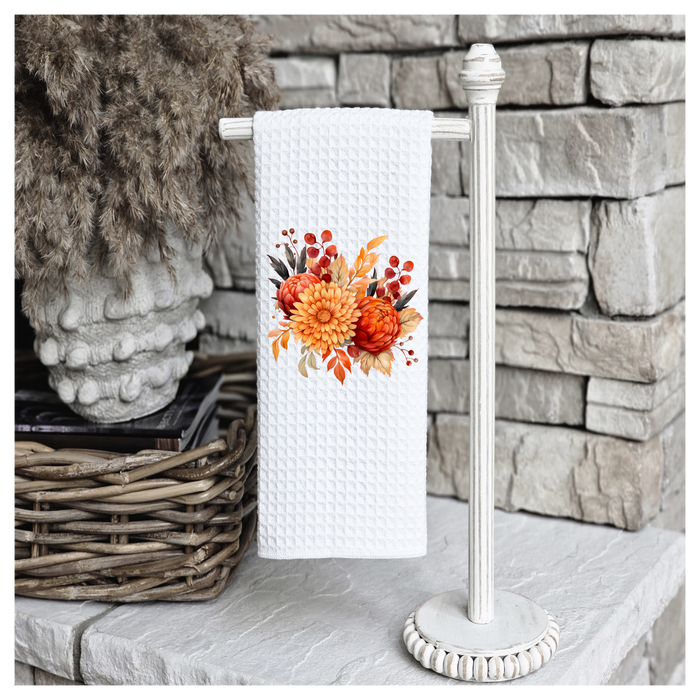 #7 Fall Floral Tea Towel, Fall Kitchen Décor, Fall Party Décor, Hostess Gift