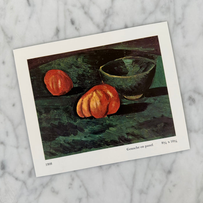 Vintage 1961 Pablo Picasso Deep Green Still Life Art Print