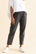 Air-Lite Charcoal Stretch Cropped Pants,Brunette model,alt text|model:Cara