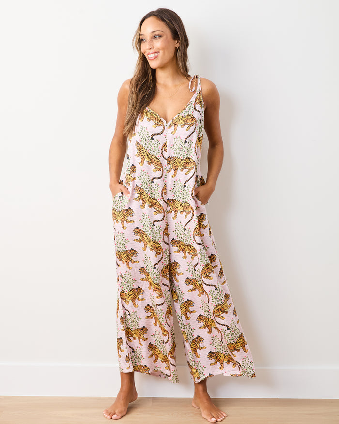 Bagheera - Eco Satin Jaipur Jumpsuit - Blush - Printfresh
