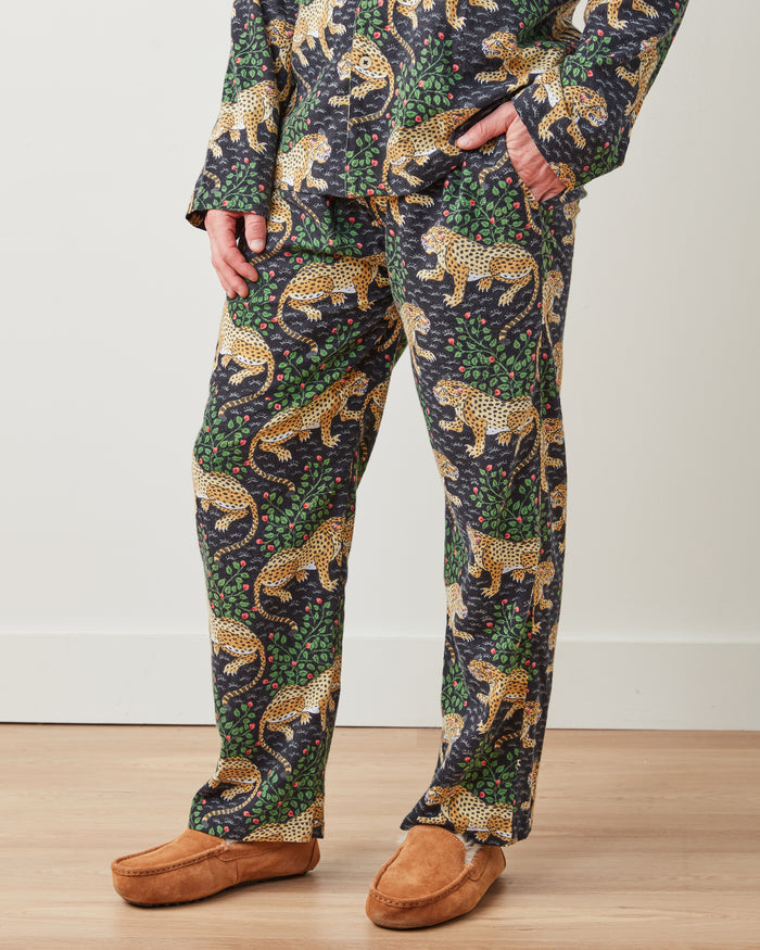 Bagheera - Men's Lightweight Flannel Long PJ Set - Ink - Printfresh