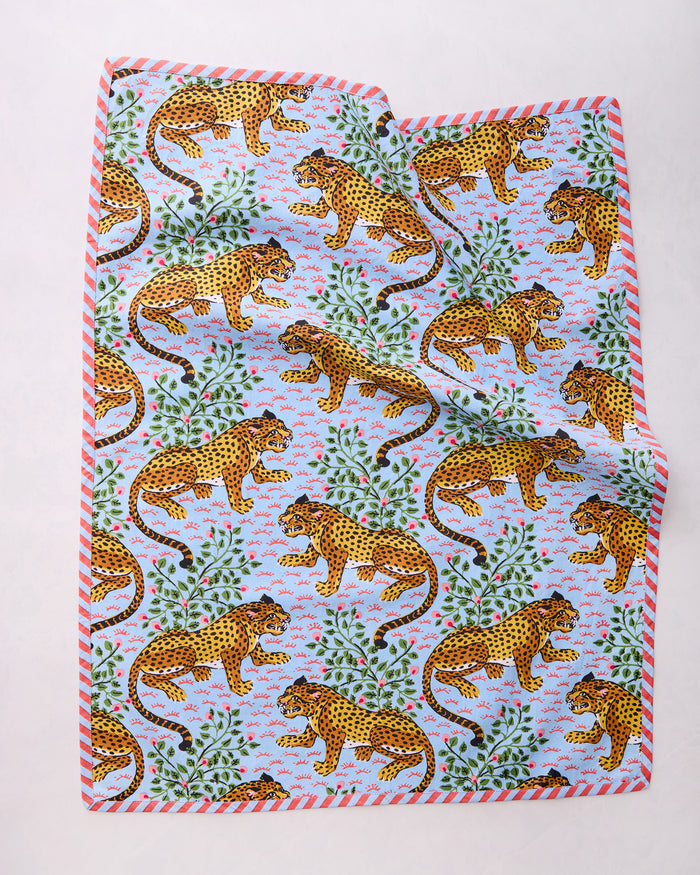 Bagheera - Tea Towels Set Of 2 - Pale Blue - Printfresh