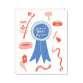 world's best dog mom greeting card