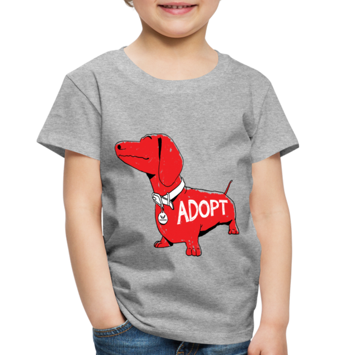 "Big Red Dog" Toddler Premium T-Shirt - heather gray
