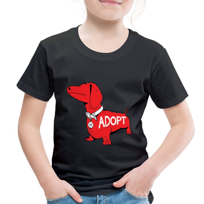 "Big Red Dog" Toddler Premium T-Shirt - black