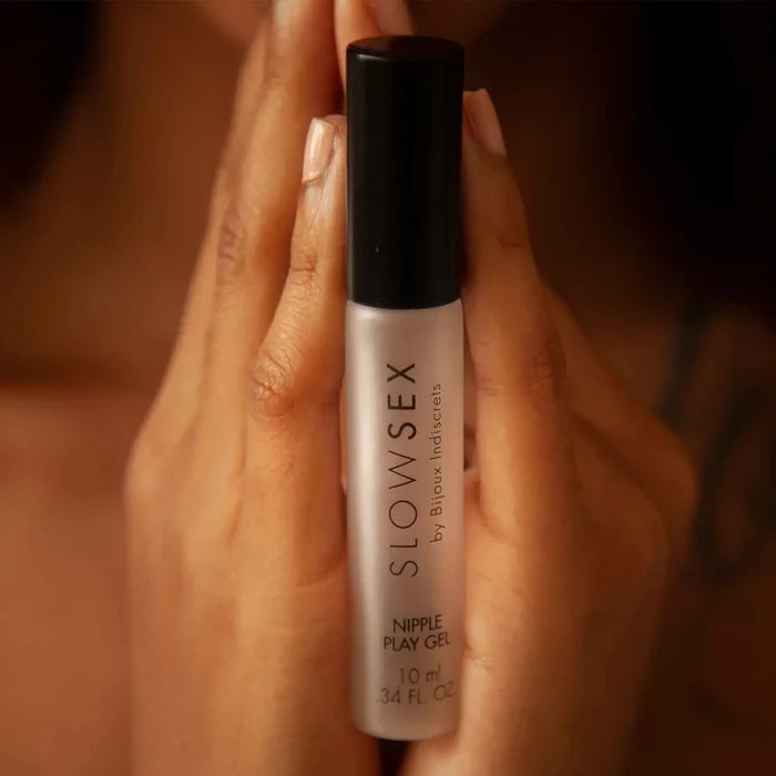 Bijoux Indiscrets Slow Sex Nipple Play Gel - Cooling Stimulant with Rollerball 0.34 fl. oz.