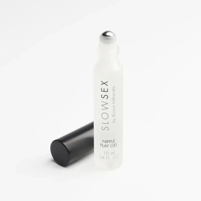 Bijoux Indiscrets Slow Sex Nipple Play Gel - Cooling Stimulant with Rollerball 0.34 fl. oz.
