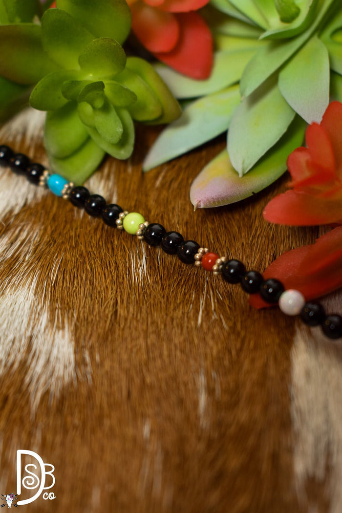 Black Onyx & Multi Stone Beaded Necklace - Deadwood South Boutique & Company LLC