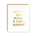 congrats you made a tiny human baby shower congratulations greeting card