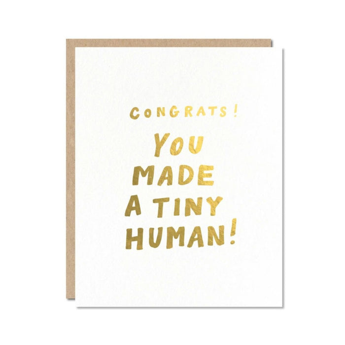 congrats you made a tiny human baby shower congratulations greeting card