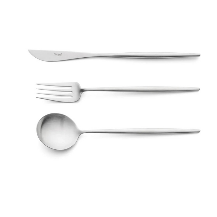 Cutipol MOON 3-Piece Dinner Flatware Set - Matte Silver