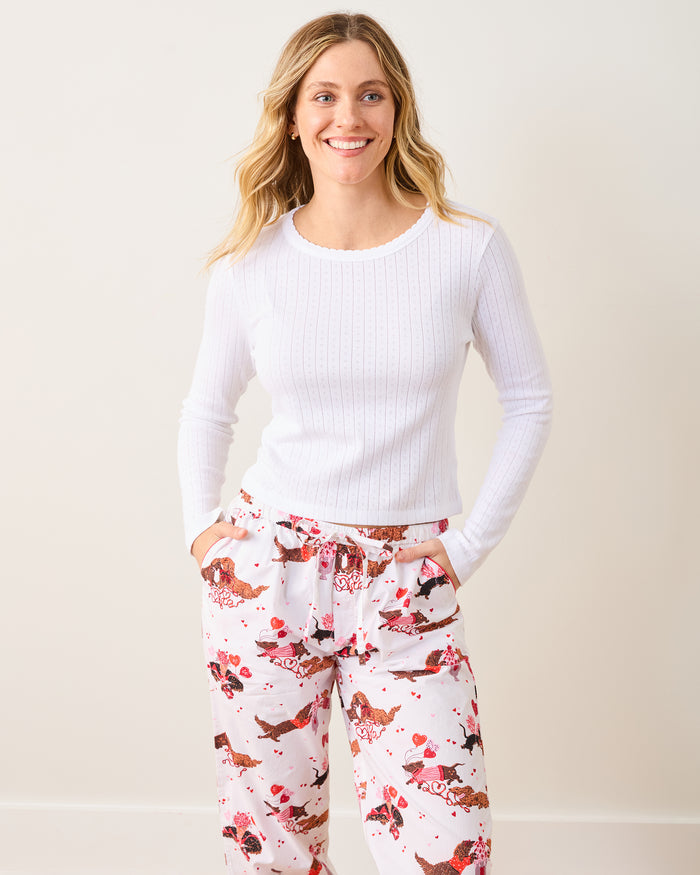 Dachshund Date - PJ Pants - Cloud - Printfresh