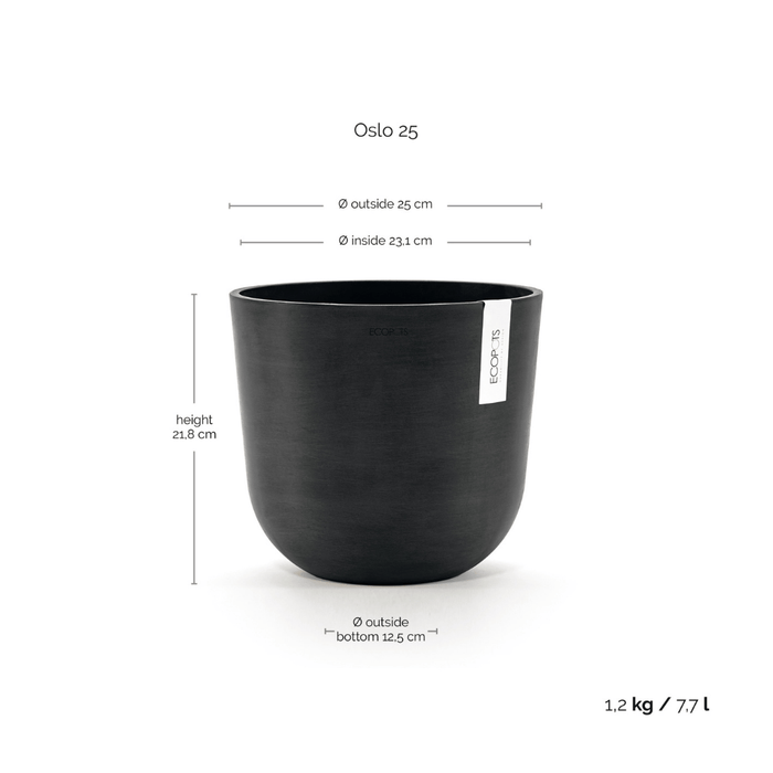 Ecopots Oslo Dark Grey