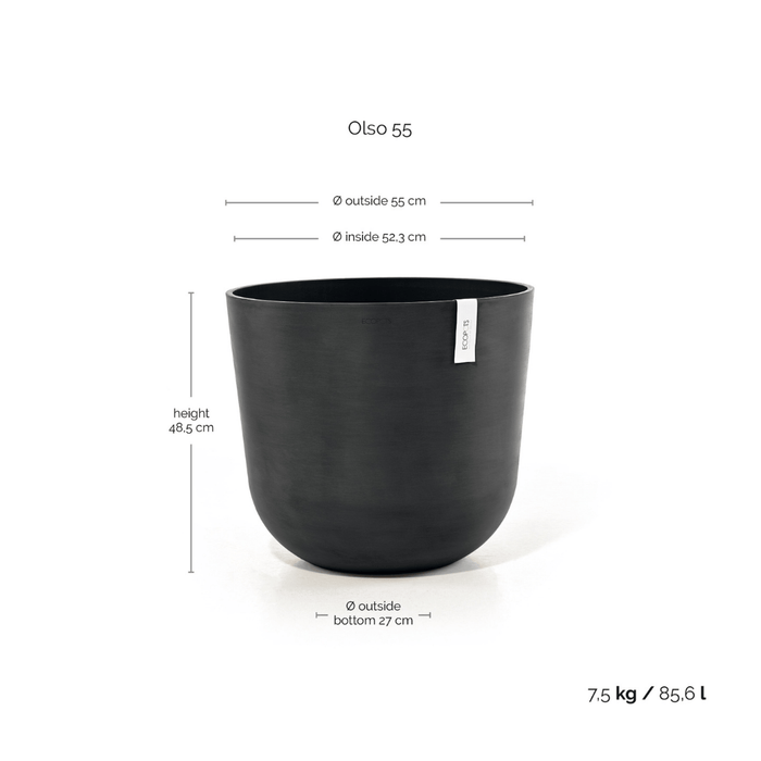 Ecopots Oslo Dark Grey