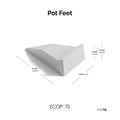 Ecopots Pot Feet Set 4 - White Grey