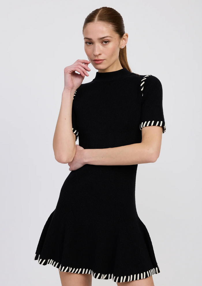 En Saison-Romilla Stitch Mini Dress