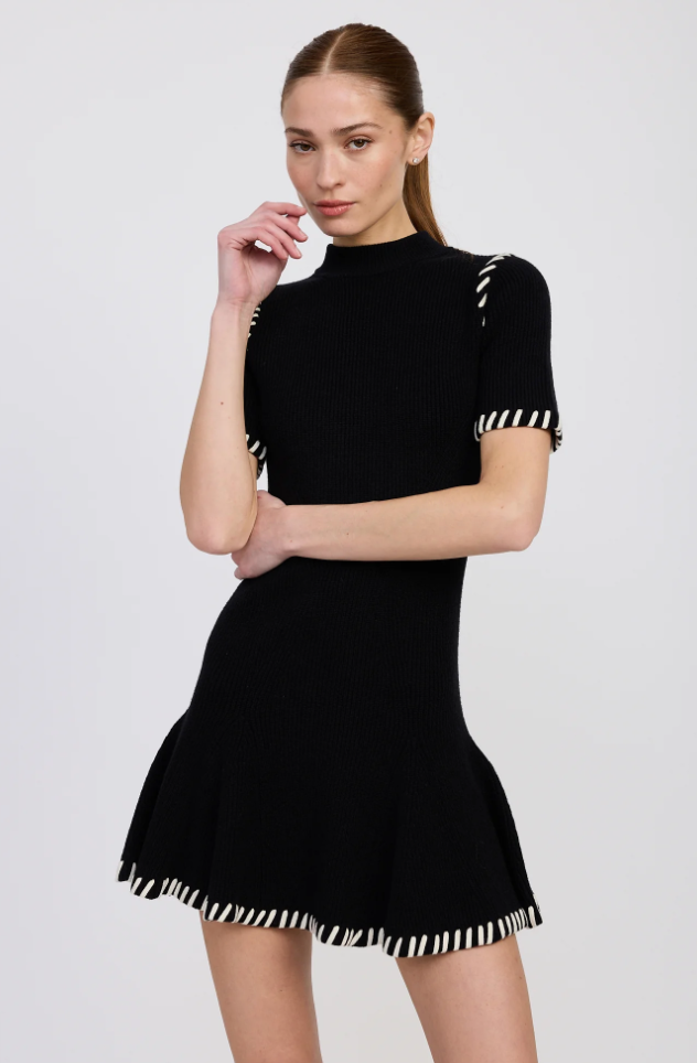 En Saison-Romilla Stitch Mini Dress