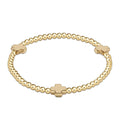 ENEWTON-Signature-Cross-Gold-Pattern-3mm-Bead-Bracelet-Gold