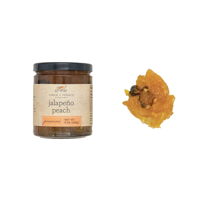 Finch and Fennel -  Jalapeño Peach Preserves - 9oz - Findlay Rowe Designs