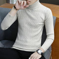 Fitted Men’s Turtleneck Sweater - Slim Fit Cotton Blend