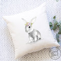 Floral Bunny Pillow Cover - Easter / Spring 16X16