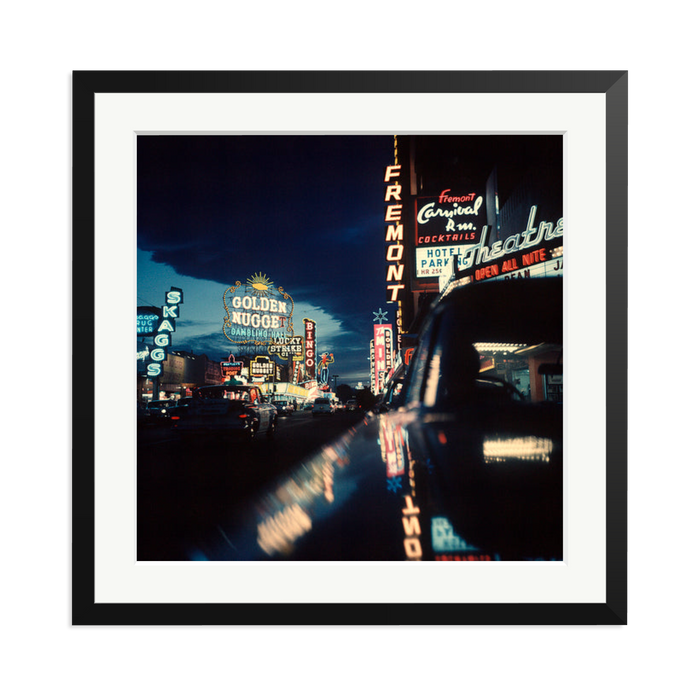 Fremont Street, Las Vegas, 1961 Framed Print Black XL