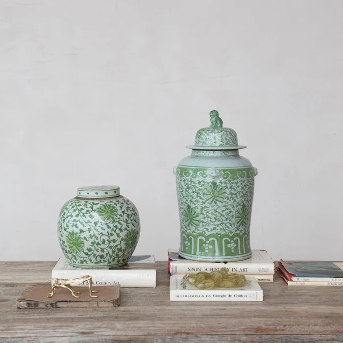 Ginger Jar - 9.5in - Green - Findlay Rowe Designs