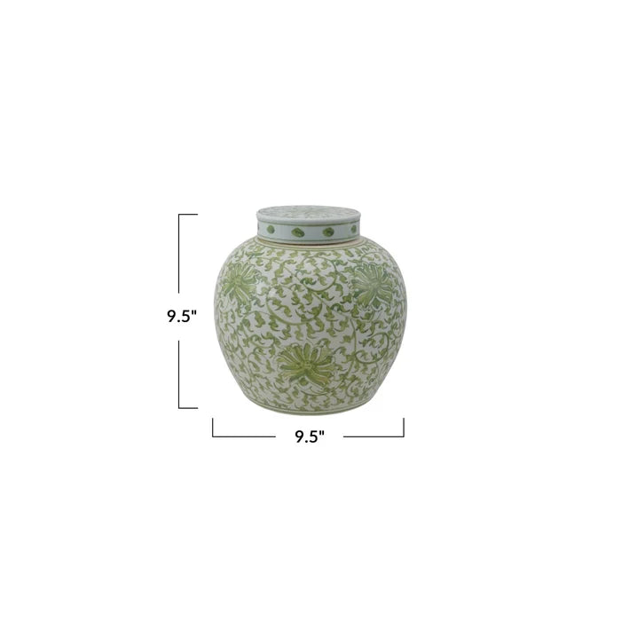 Ginger Jar - 9.5in - Green - Findlay Rowe Designs
