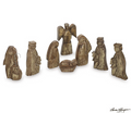 Gold Finished Wood Nativity Set