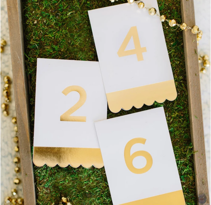 Gold Foil Table Numbers