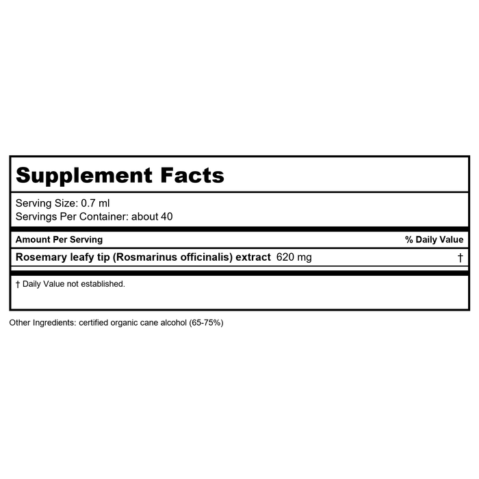 Herb Pharm Rosemary 1oz - Supplement Facts panel