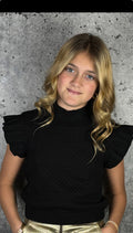 If So-Tween Knit Ruffle Sleeves Top