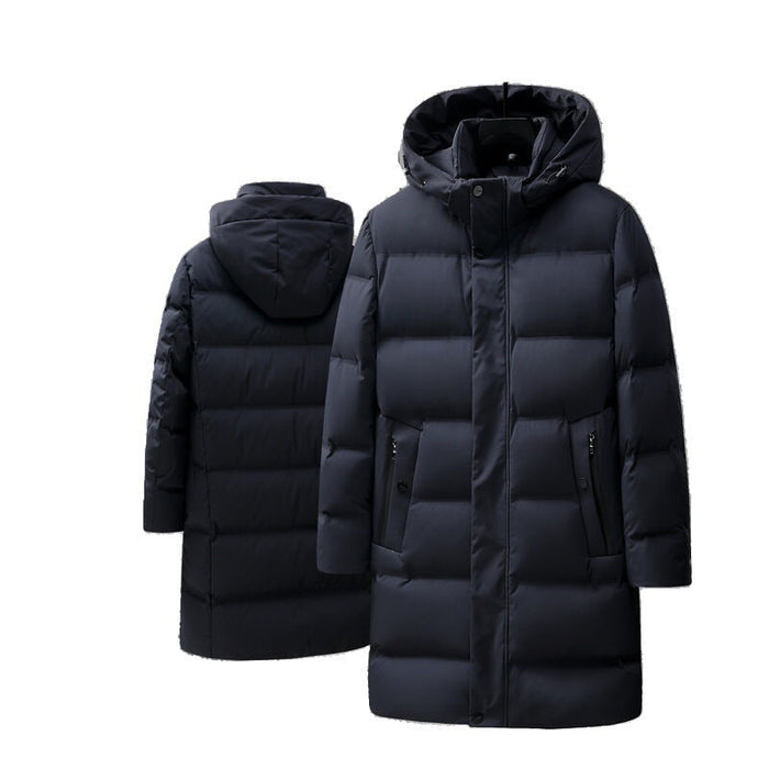 Insulating Men's Mid-Length Down Coat - Boxy, Polyester