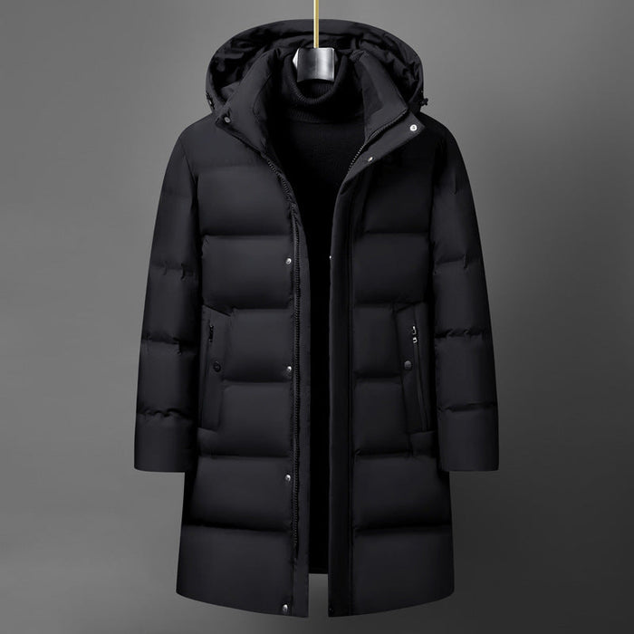 Insulating Men's Mid-Length Down Coat - Boxy, Polyester