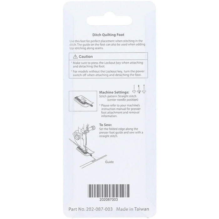 Janome Ditch Quilting Foot for 9MM Machines