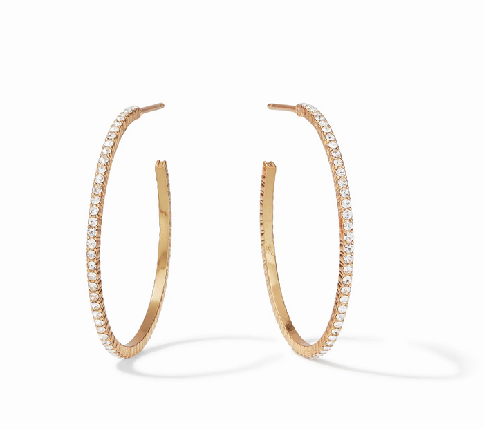 Julie Vos-Windsor Hoop- Large-Cubic Zirconia