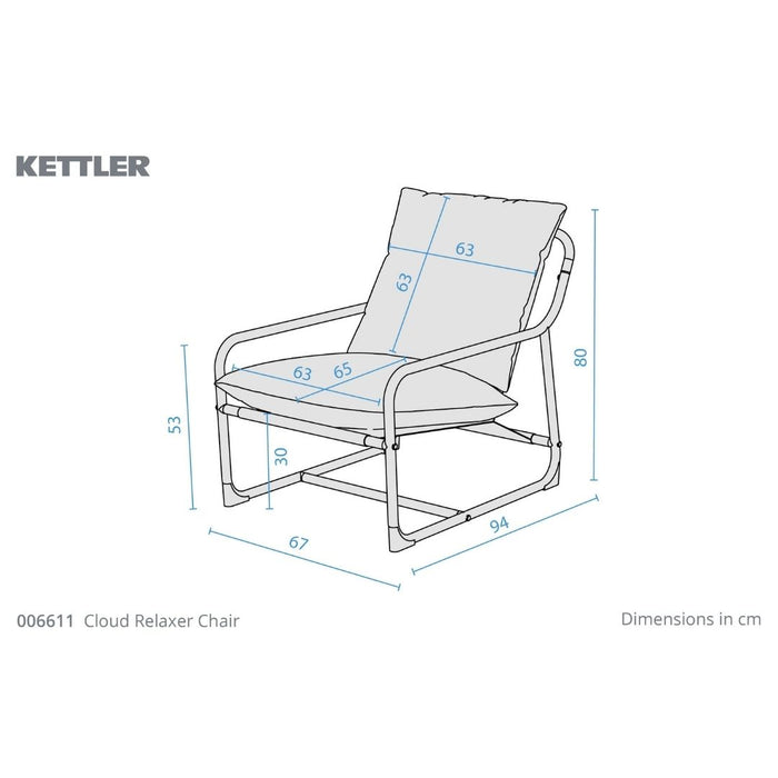 Kettler Cloud Relaxer Aluminium Chair - Green