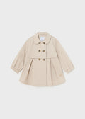 Khaki Baby Collared Trench Coat