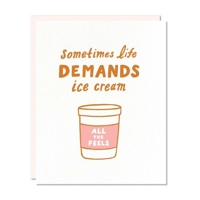 life demands ice cream greeting card