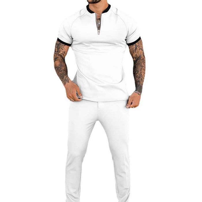 Leichtes & vielseitiges Herren-Casual-Set – Slim-Fit Design, Polyester, für den Sommer 5