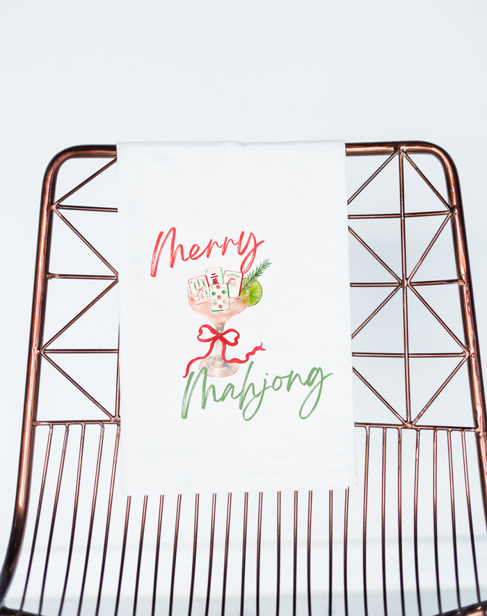 Mahjong Christmas Kitchen Towel