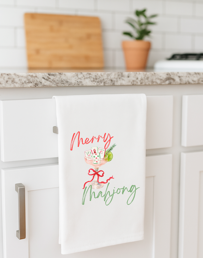 Mahjong Christmas Kitchen Towel