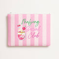 Mahjong Social Club Flat Zip Pouch