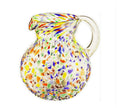 Mexican Hand Blown Glass Pitcher – Confetti Rock Design (84 oz)
