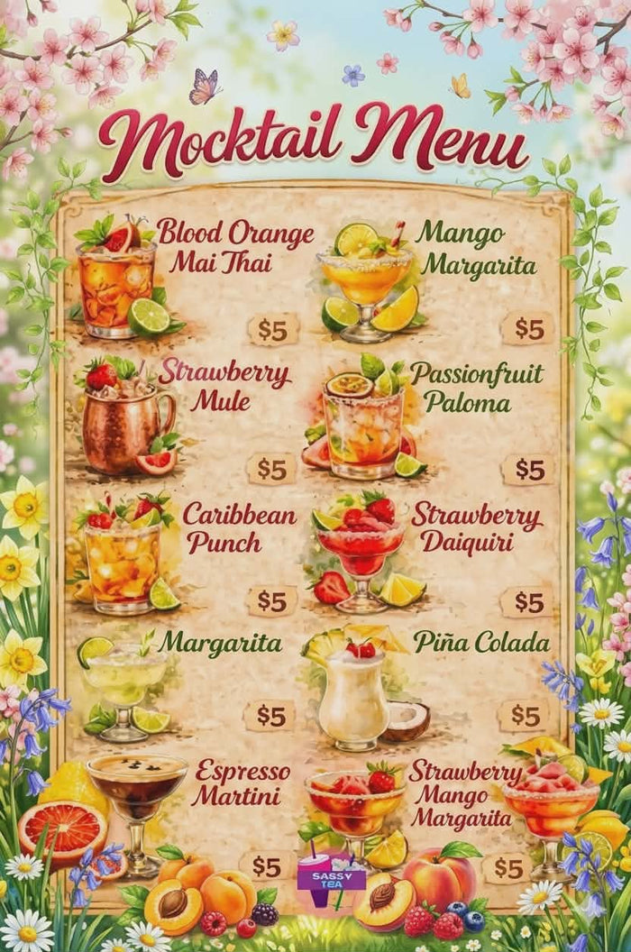 Mocktail menu